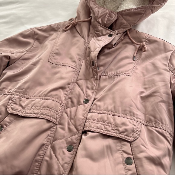 Pink American Eagle Sherpa Lined Bomber Jacket - Picture 2 of 5